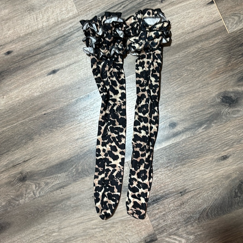Cheetah print socks